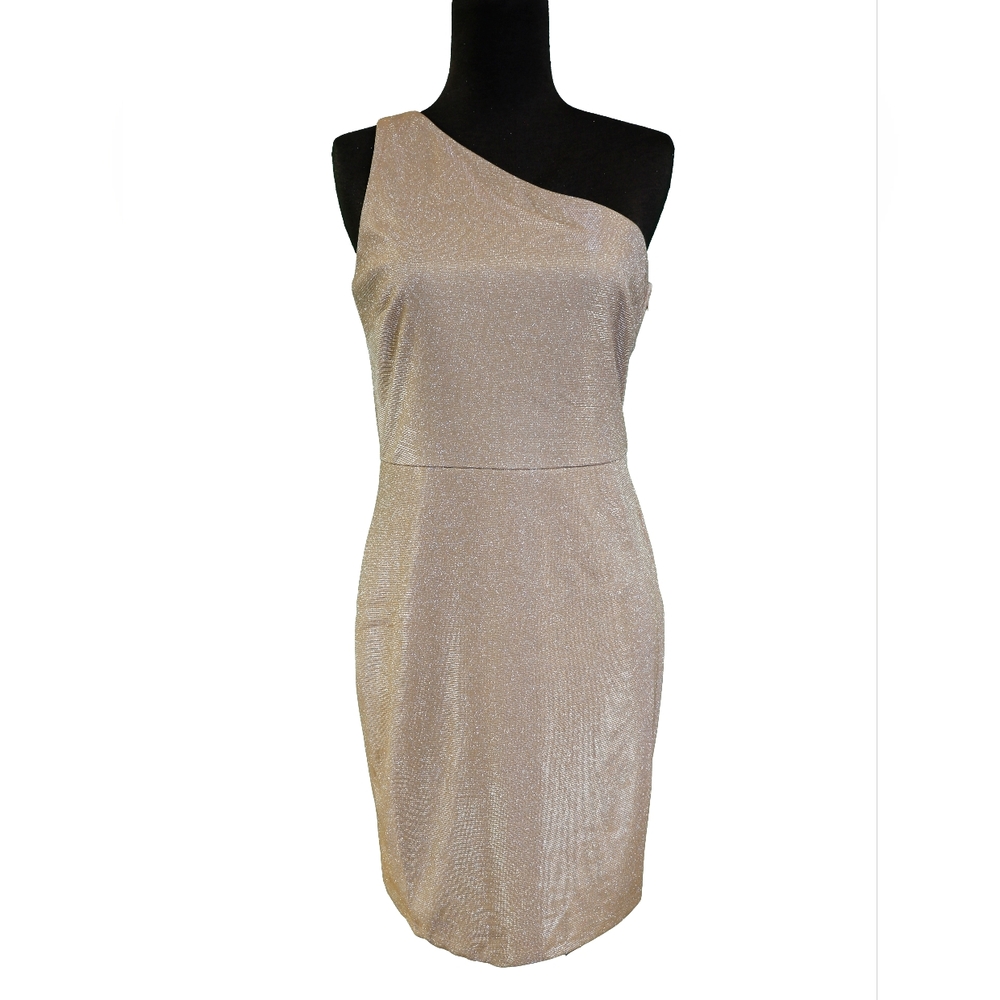Elegant One-Shoulder Mini Party Dress with Lining